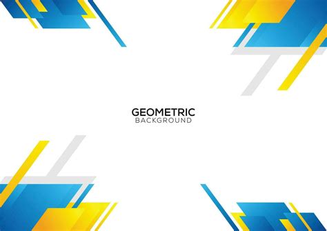 Blue And Yellow Geometric Background Modern Design 28104424 Vector Art