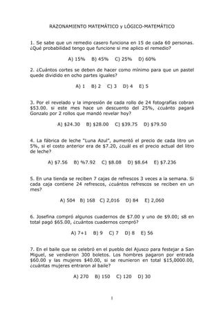 Razonamiento L Gico Matem Tico Para Secundaria Pdf