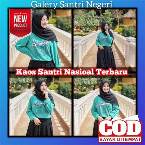 Jual Kaos Santri Lengan Panjang Salafi Salafy Santri Indonesia Nasional