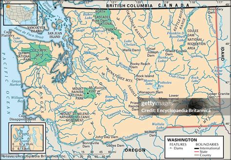 Map Of Washington State , Physical Map Of The State Of Washington ...