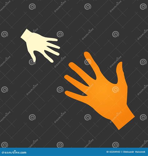 Vector Flat Icon Hands Color Abstraction Eps Stock Vector