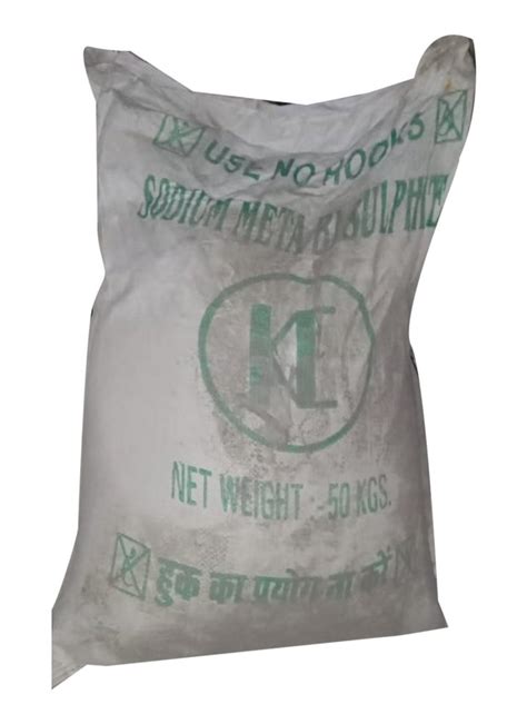 Sodium Metabisulfite Powder Packaging Type Bag Packaging Size 50kg