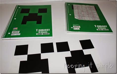 DIY Minecraft Notebooks - Keeping it Simple