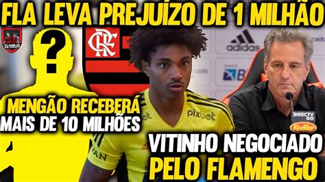 VENDA DE JOGADOR RENDE 10 MILHÕES AO FLAMENGO PREJUÍZO DE 1 MILHÃO