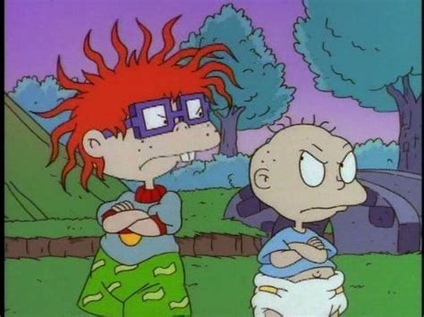 Tommy And Chuckie Mad At Each Other 90s Nickelodeon Cartoons Rugrats Cartoon 80 Cartoons