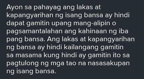 Hindi Sapat Ang Lakas At Kapangyarihan Ng Isang Bansa Upang Manakop