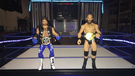 Aj Styles Vs Tommaso Ciampa Wwe Action Figure Match Wwe Champion Vs Nxt Champion Youtube