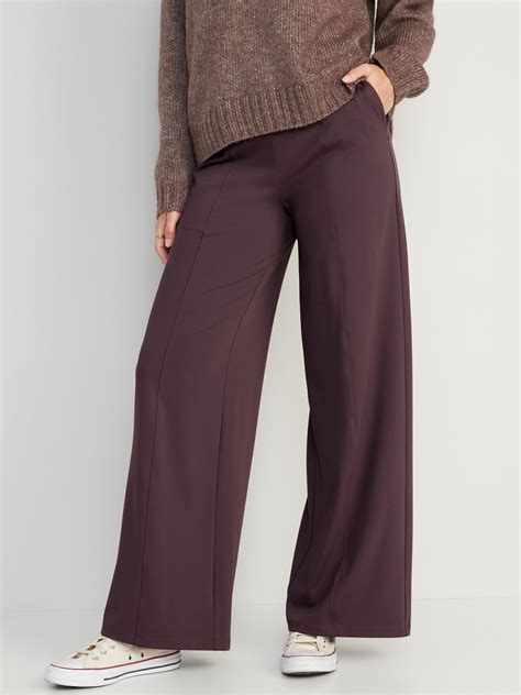 High Waisted Powersoft Wide Leg Pants Old Navy Pants For Women