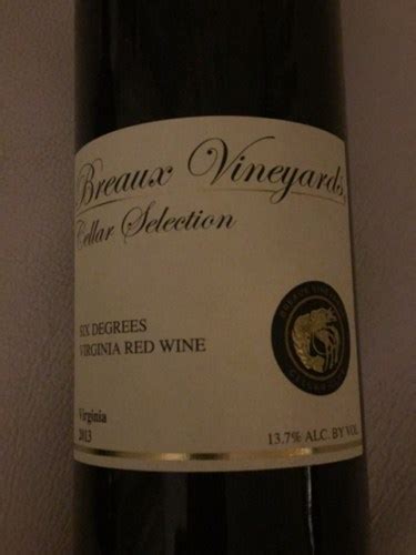 Breaux Vineyards Cellar Selection Six Degrees Red Vivino US