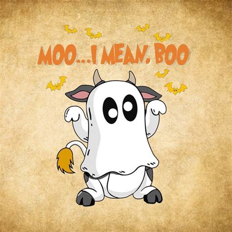 Boo I Mean Moo Svg Etsy