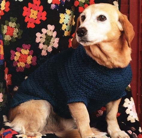 Dog Sweater Coat Crochet Pattern Dog Jacket Crochet Pattern Sizes Small ...