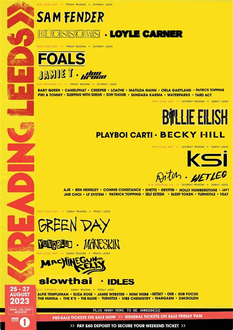 Lineup R Readingfestival