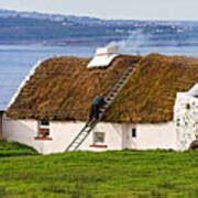 Traditional Thatch Roof Cottage Ireland Photograph By Pierre Leclerc