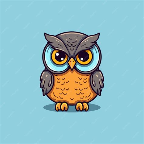 Imagem De Coruja Em Desenho - Ilustração de desenho animado de coruja desenhada à mão isolada em ...