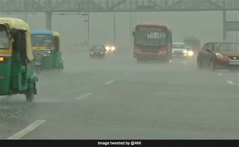 Delhi Weather Heavy Rain In Delhi Causes Waterlogging Traffic Snarls