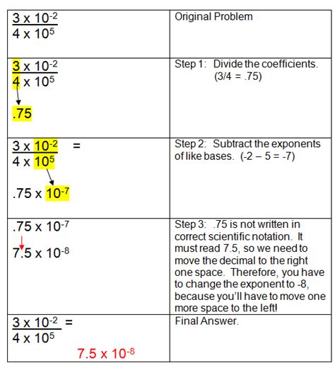 How To Divide Numbers In Scientific Notation