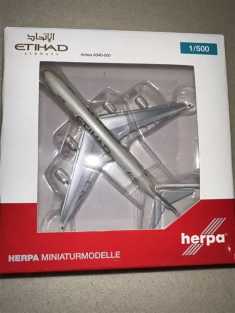 HERPA WINGS 1 500 Etihad Airways Airbus A340 500 A6 EHD EUR 22 99