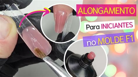 Alongamento Fácil iniciante Polygel no Molde F1 Curvatura C YouTube