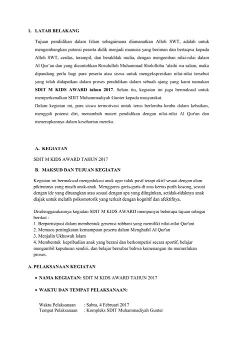 Contoh Proposal Kegiatan Sekolah Pdf Free Download