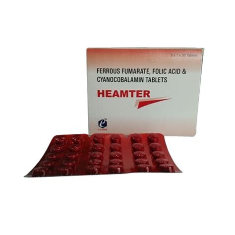 Lustre Ferrous Fumarate Folic Acid And Cyanocobalamin Tablets Packaging Type Packet At Rs 90