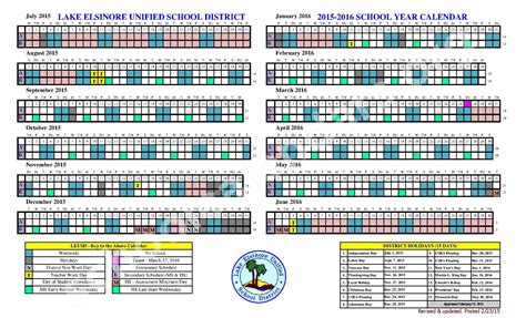 Cottonwood Canyon Elementary School Calendars – Lake Elsinore, CA