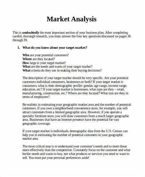 Market Analysis Report Template New Sample Market Analysis Pdf Doc