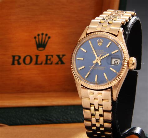 Rolex Datejust Vintage Dameur I Kt Ros Guld Ca