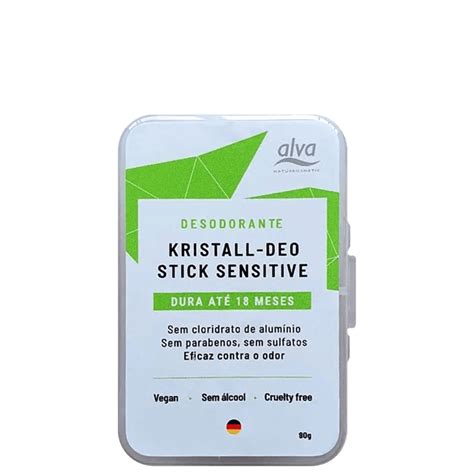 Desodorante Cristal Alva Kristall Deo Stick Sensitive Beleza Na Web