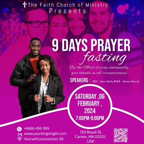 Prayer And Fasting Church Flyer Template Postermywall