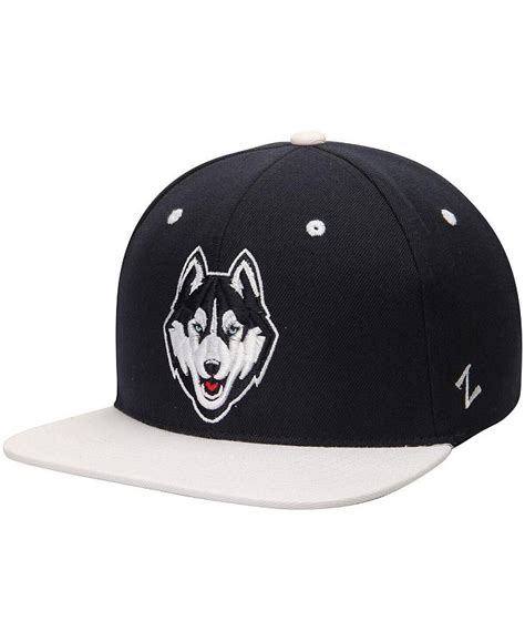 Zephyr Mens Navy White Uconn Huskies Z11 Snapback Adjustable Hat