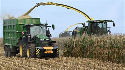 Maize Harvest 2023 With TWO John Deere Foragers And JCB Fastracs