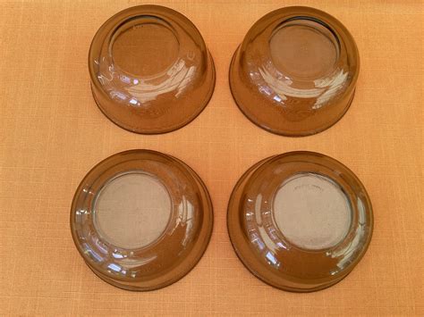 1980s Arcoroc Smoked Glass Bowls Set Of 4 Arcoroc Glass Etsy