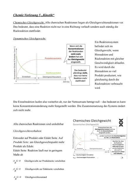 Vorlesung Kinetik Chemie Vorlesung Kinetik Chemisches