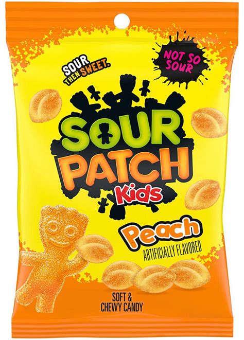 Sour Patch Peaches 8oz Bag Bruces Candy Kitchen