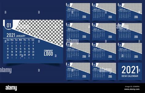 2021 Calendar Design Vector Template New Year Creative Corporate