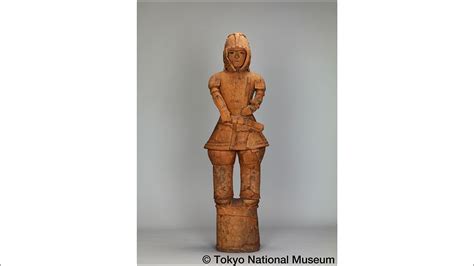 Haniwa Terracotta Tomb Figurine Warrior In Keiko Armor Haniwa