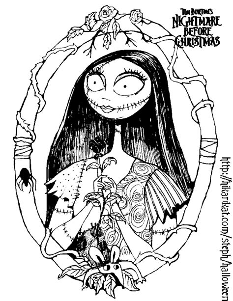 Nightmare Before Christmas Sally Coloring Pages Art Tattoo