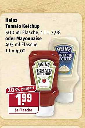 Heinz Tomato Ketchup Oder Mayonnaise Angebot Bei Rewe Kaufpark