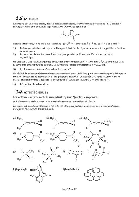 Exercices De Chimie Organique Alloschool