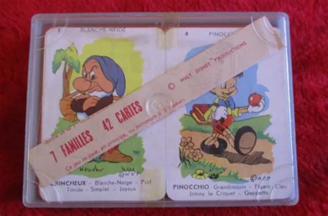 ANCIEN JEU DES 7 Familles Walt Disney Complet Avec Boite Et Notice EUR