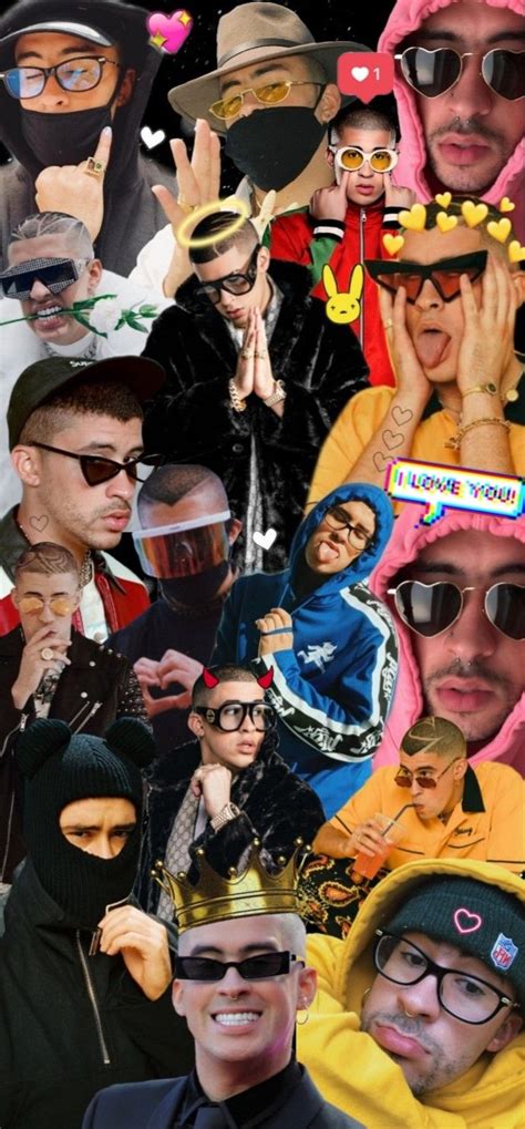 Bad Bunny Collage Wallpaper