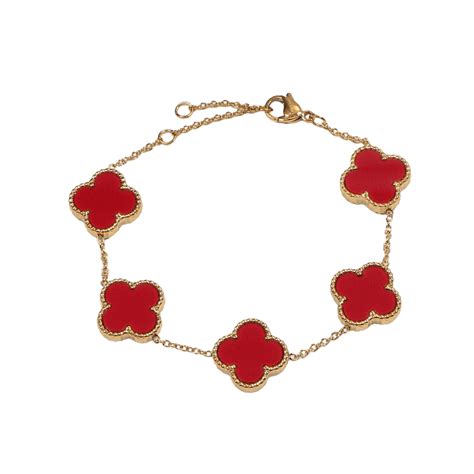 Red Clover Bracelet Caseluxu