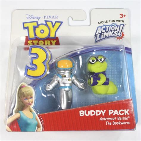 Toy Story Disney Pixar Buddy Pack Astronaut Barbie Bookworm Action