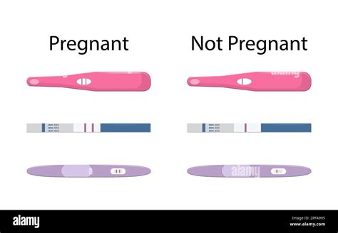 Set Of Different Pregnancy Tests With One And Two Stripes Positive Negative Female