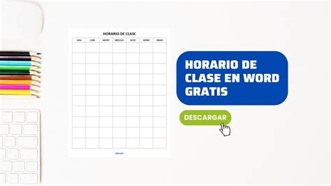 Horario Descargable E Imprimible Gratis Novodoor Tr