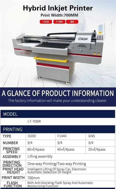 More Than 2400 Dpi More Than 12 UV FLATBED PRINTER For Printing More