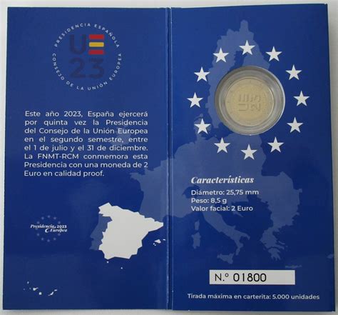 Spain 2 Euro 2023 Council Presidency Proof Mago Muenzen 39 00