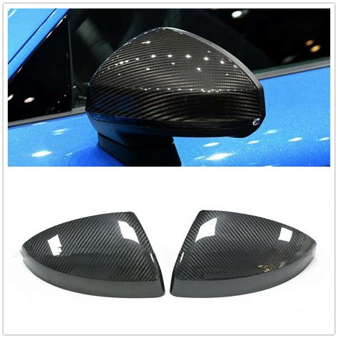 Carbon Fiber Car Mirror Cover Add On Exterior Rear View Cap Rearview