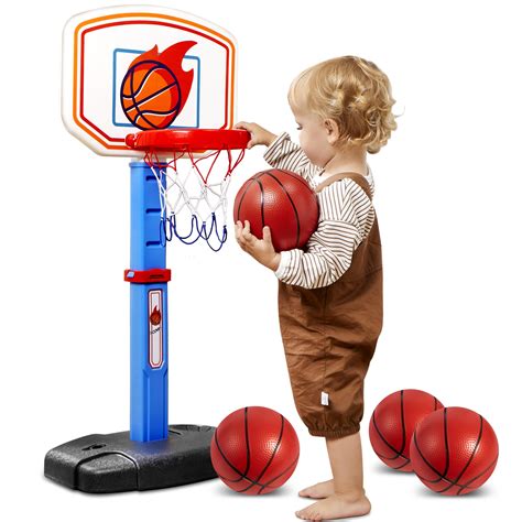 SYNCFUN Toddler Basketball Hoop, Indoor Basketball Game Set for Kids 1 ...