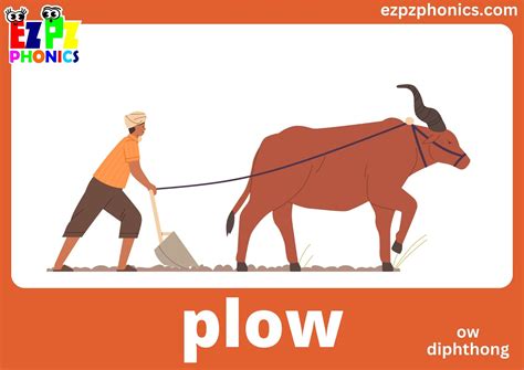 Ow Diphthong Words Phonics Flashcards With Images And Words Free